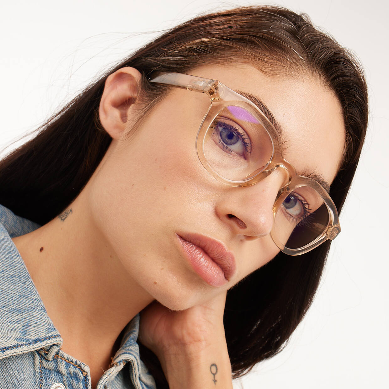 ANDY GLOSSY PINK QUARTZ GLASSES