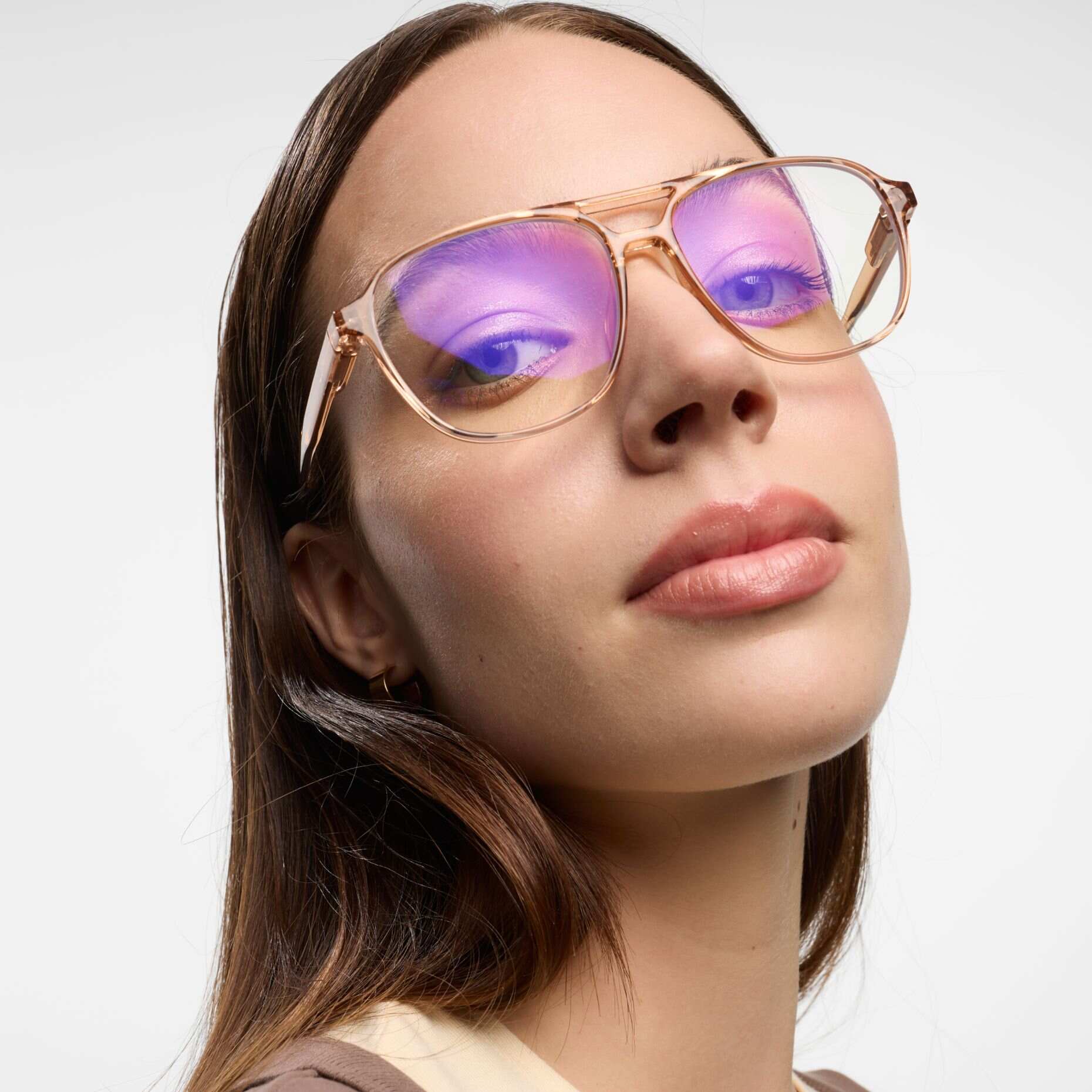 BRAD GLOSSY ROSE GLASSES