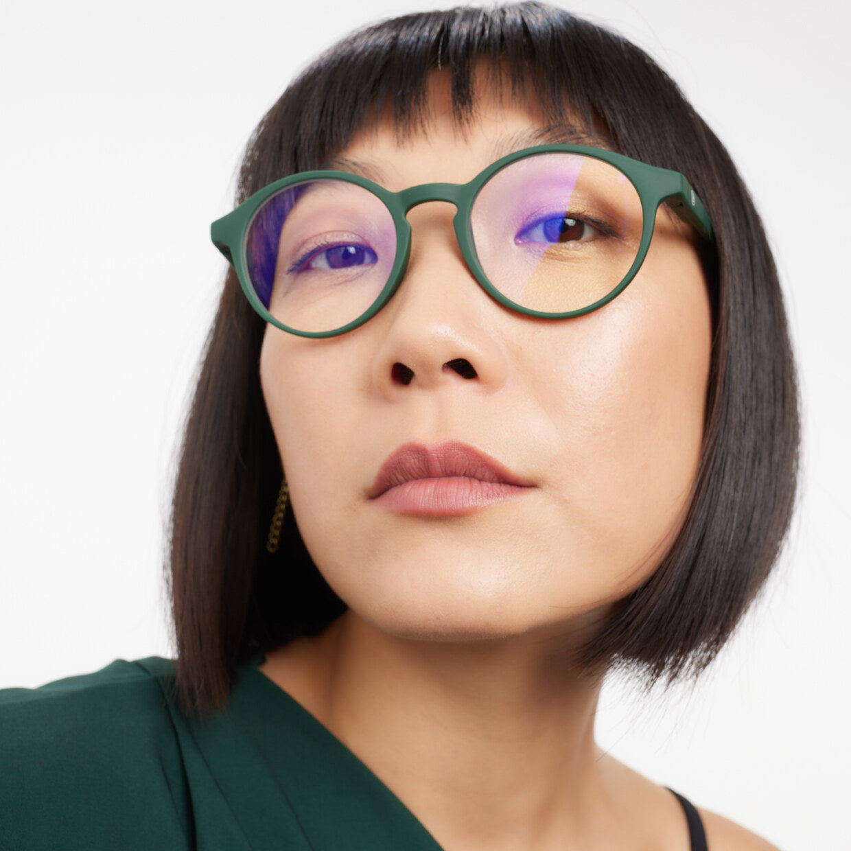 LE MARAIS DARK GREEN GLASSES