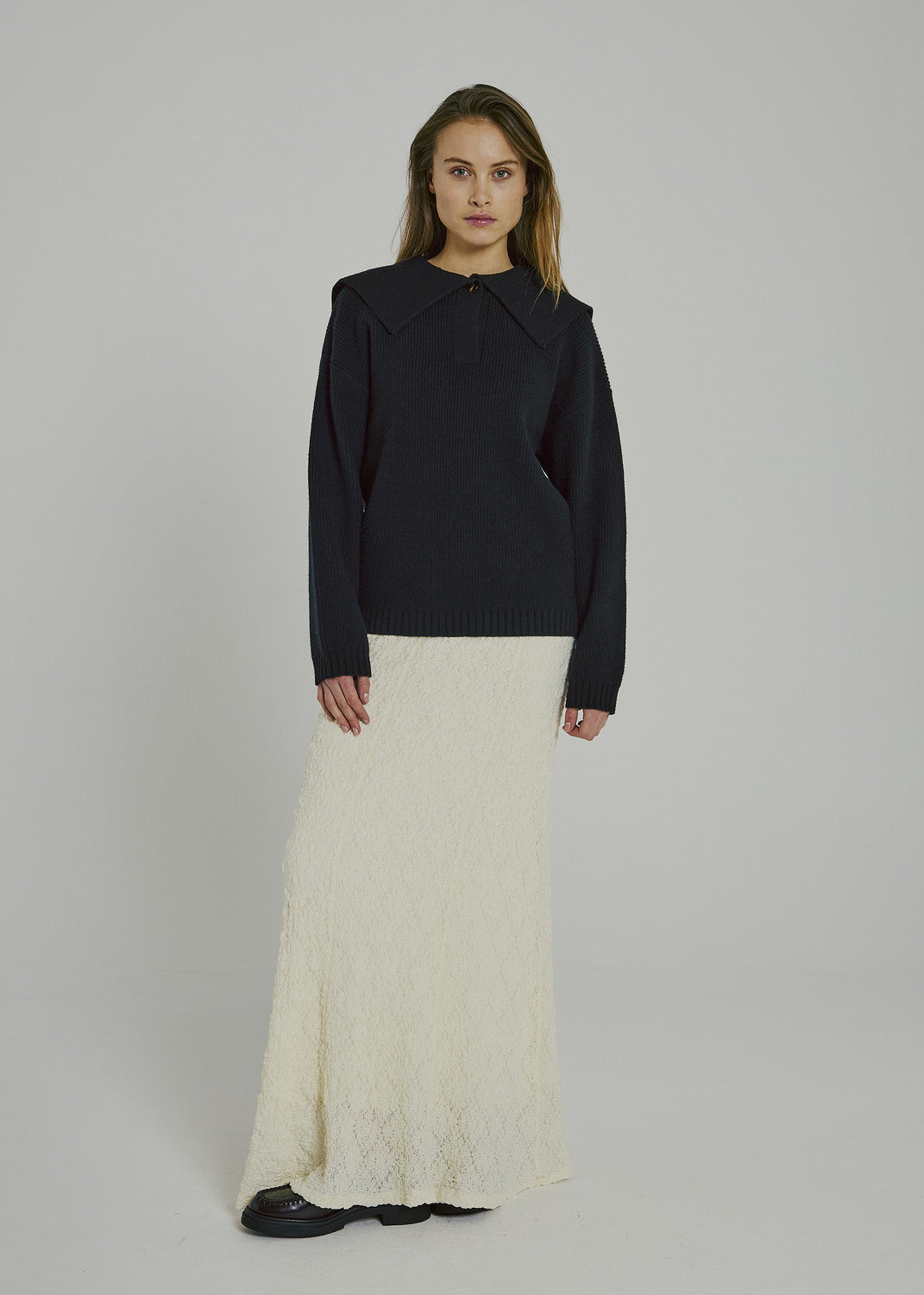 FEA SAILOR KNIT TOP BLACK