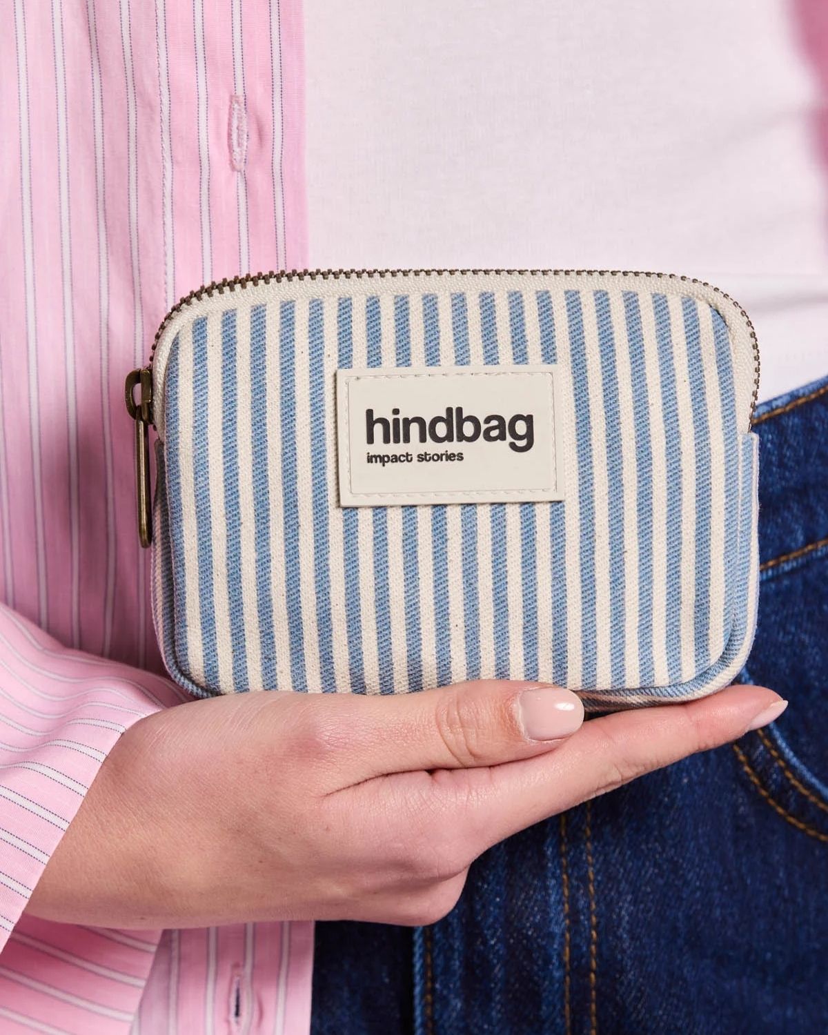 LILI PURSE RAYURES BLEU