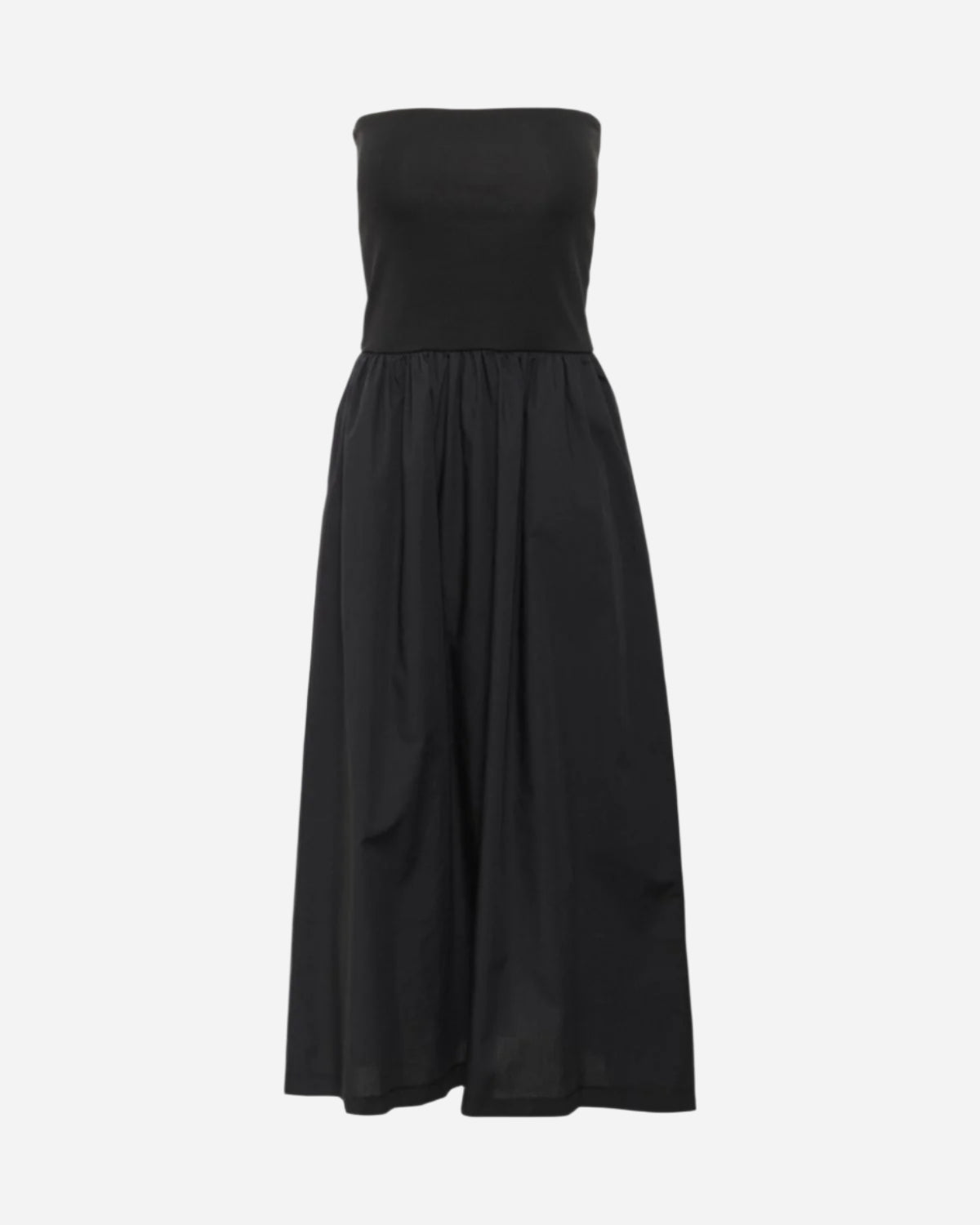 Black bandeau midi length dress