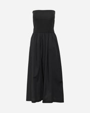 Black bandeau midi length dress