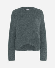 Dark green sweater on a white background