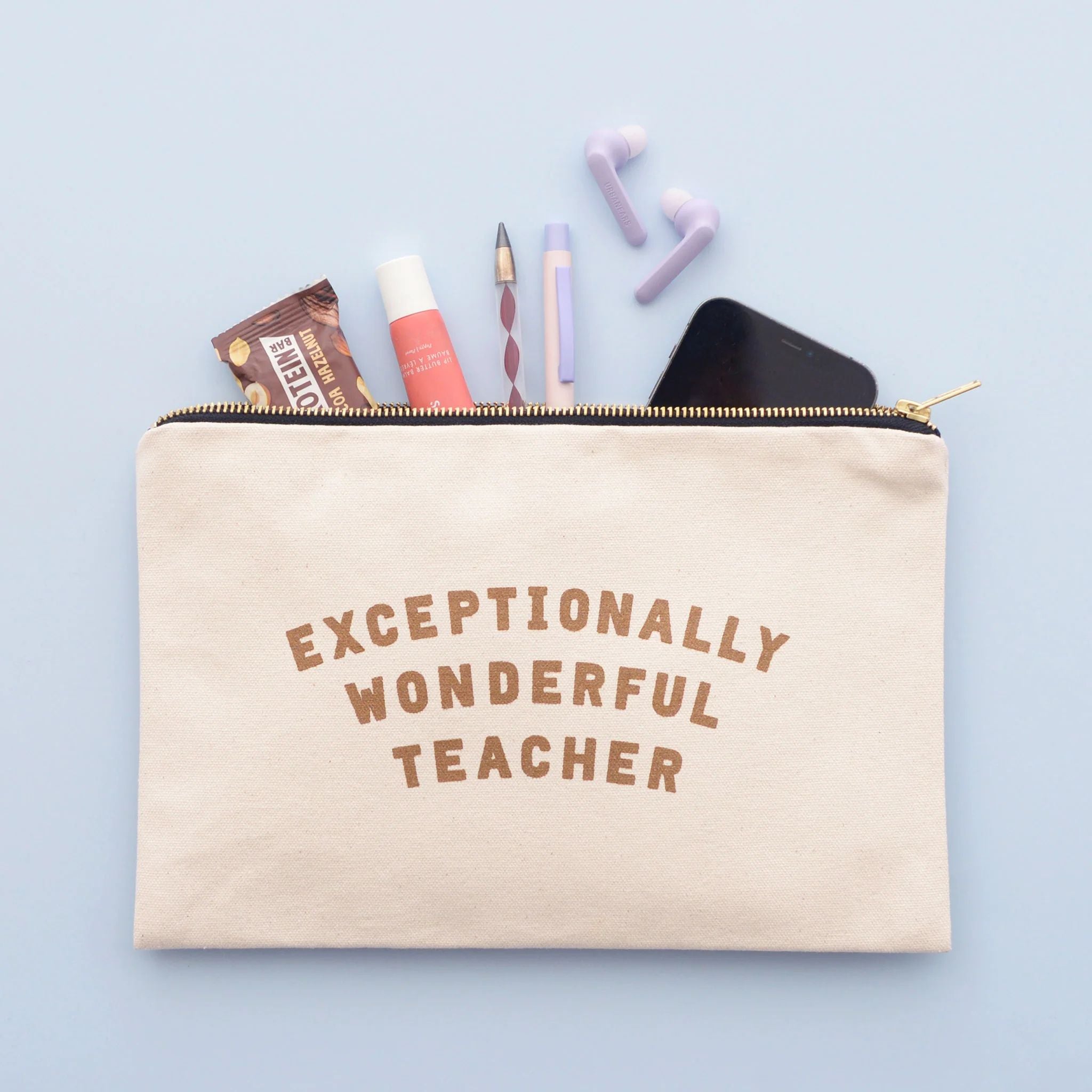ZIP POUCH EXCEPTIONALLY WONDERFUL TEACHER