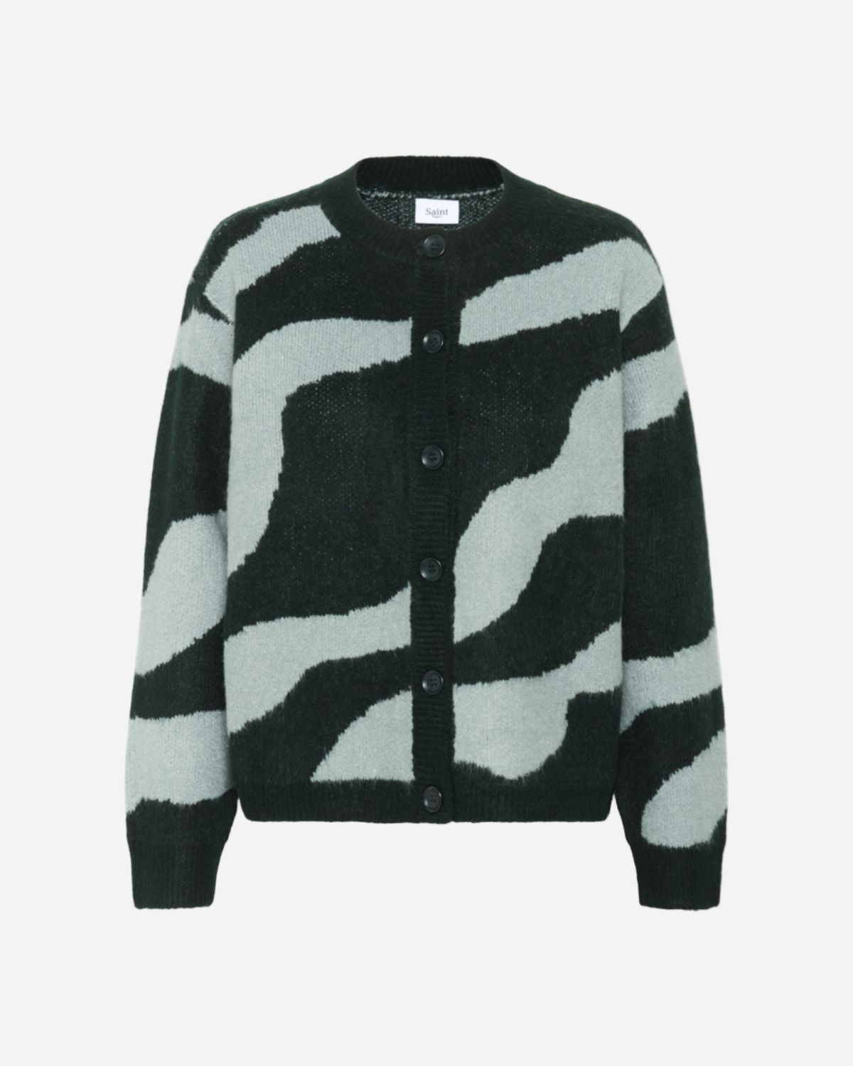 Dark Green pattern cardigan