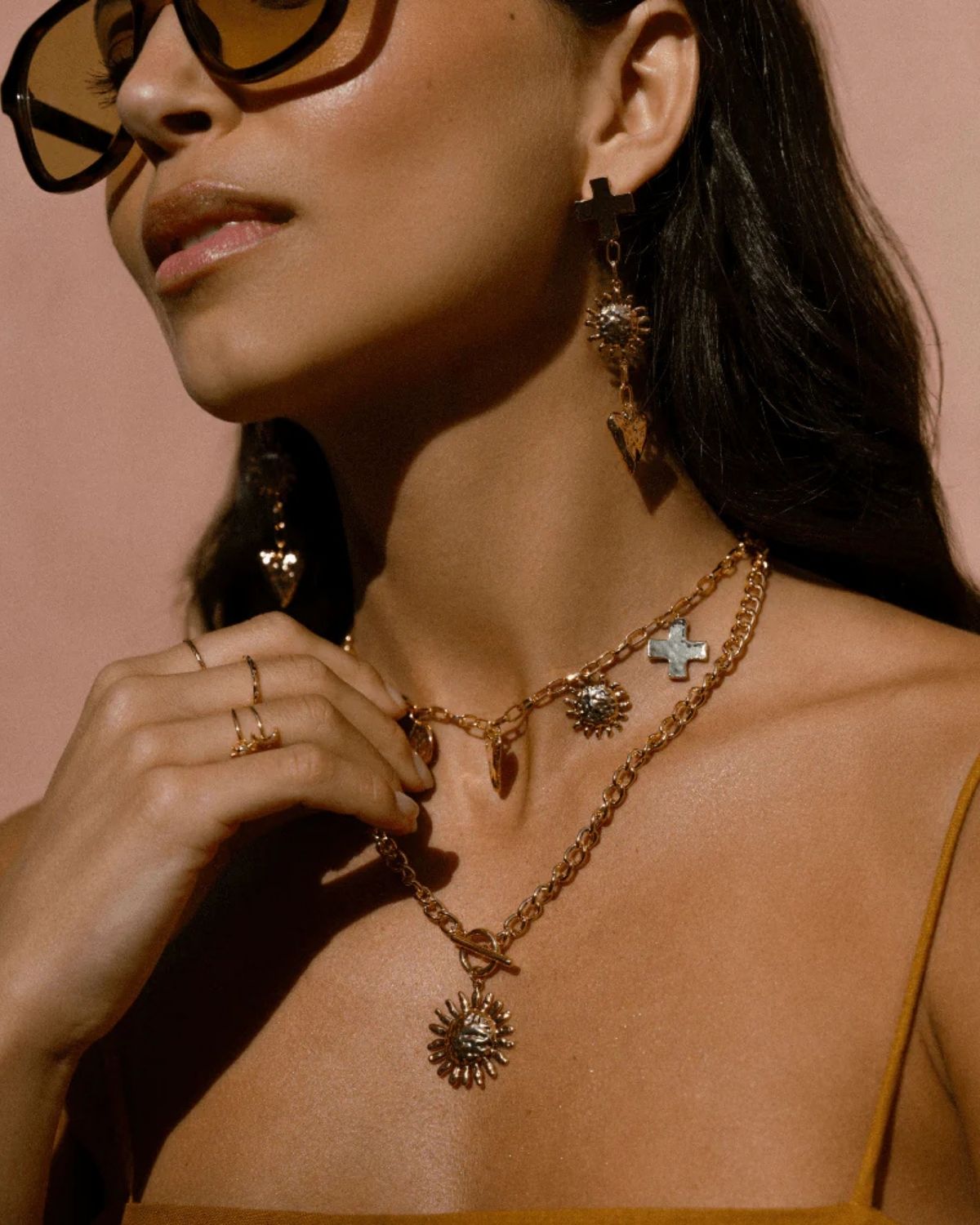 MOLTEN SUN & T-BAR NECKLACE