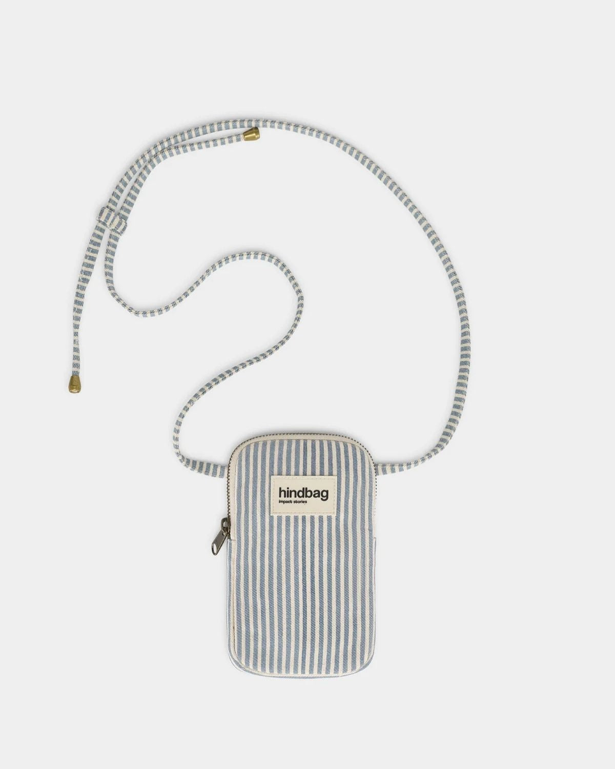 BILL PHONE POUCH RAYURES BLEU