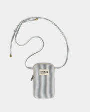 BILL PHONE POUCH RAYURES BLEU