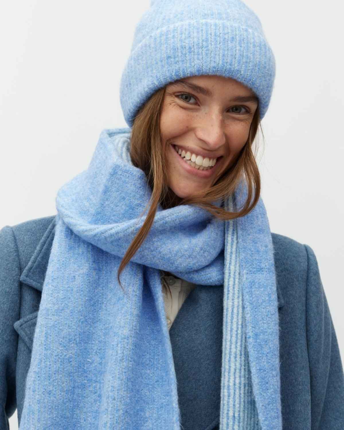 MUSKAN HEVELYN HAT BLUE ICY BLUE STRIPE