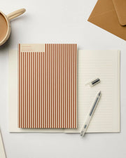 A5 CINNAMON STRIPE NOTEBOOK