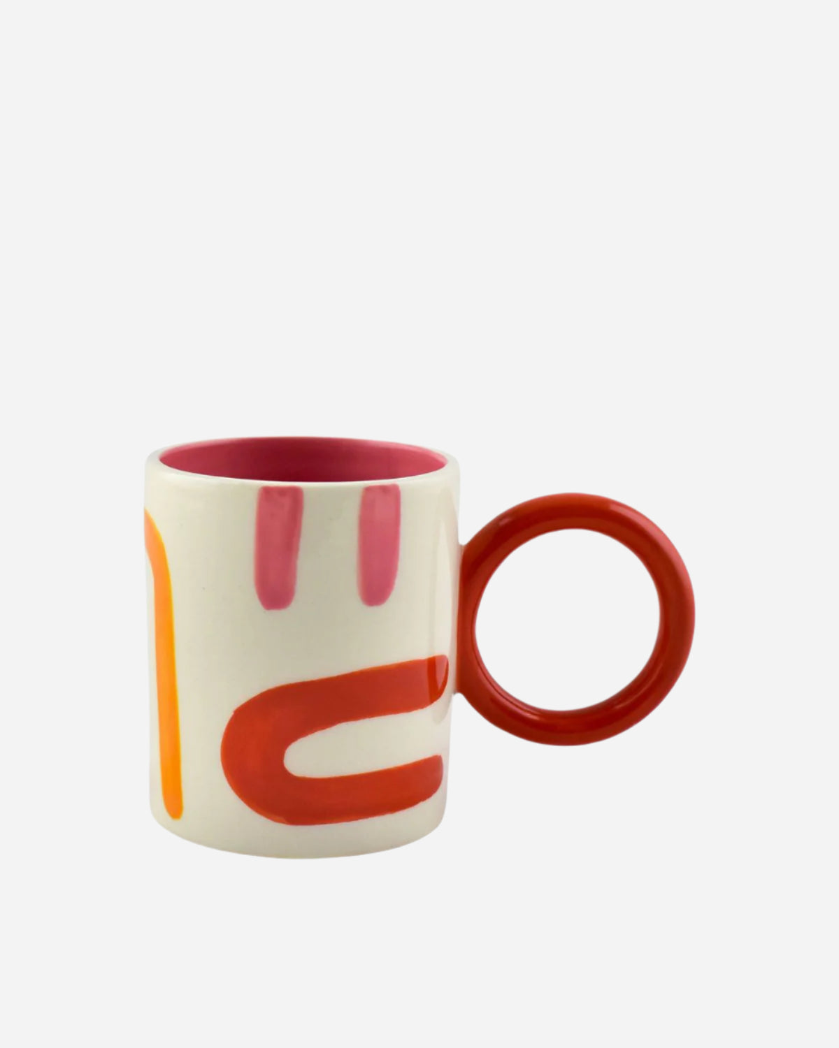 Mug with abstract design on a white background