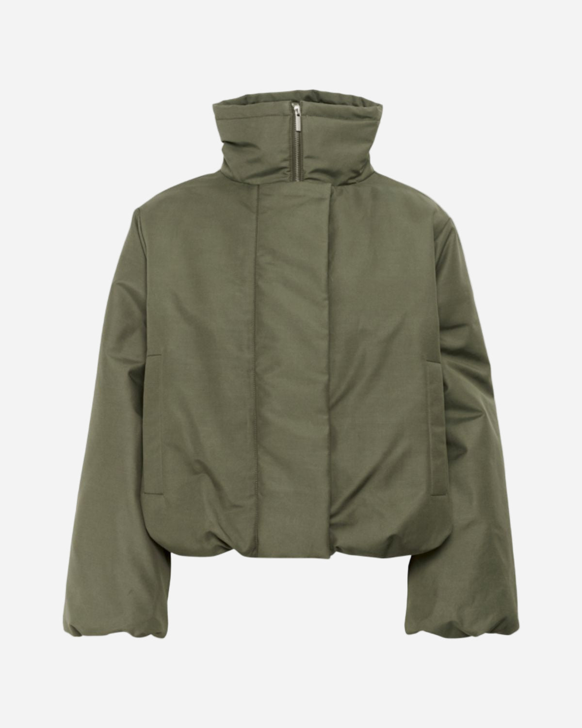 Green jacket on a white background