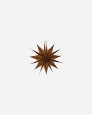 Brown paper star on a white background
