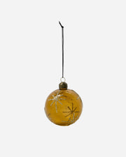 STAR AMBER GLASS BAUBLE