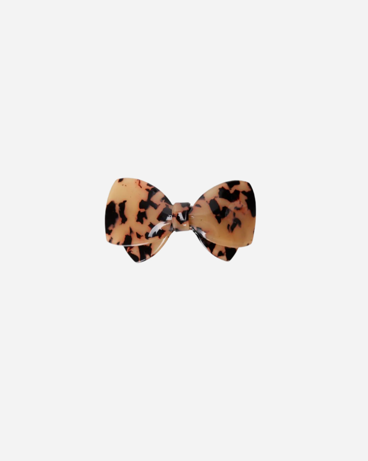 Bow shaped tortoiesheel barette hair clip