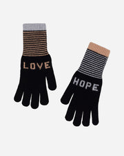 LOVE + HOPE CONTRAST GLOVES FOSSIL