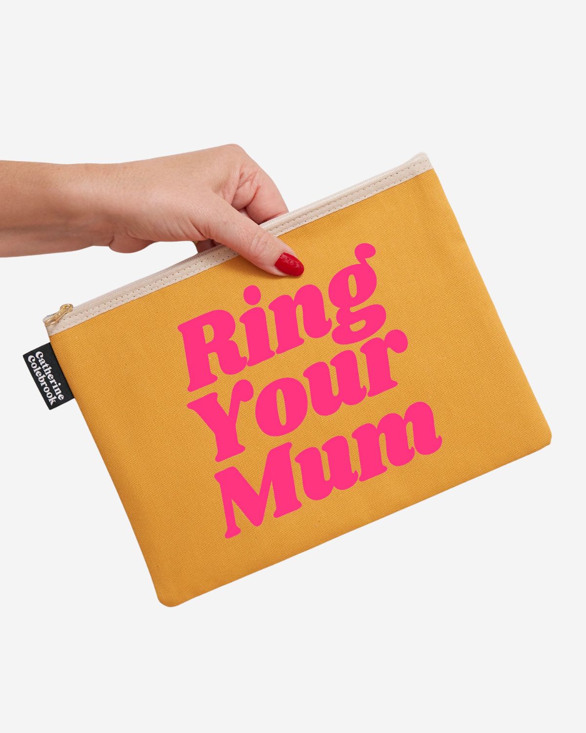 RING YOUR MUM PURSE MUSTARD NEON