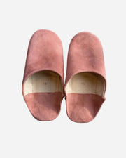 SUEDE BABOUCHE SLIPPERS ROSE