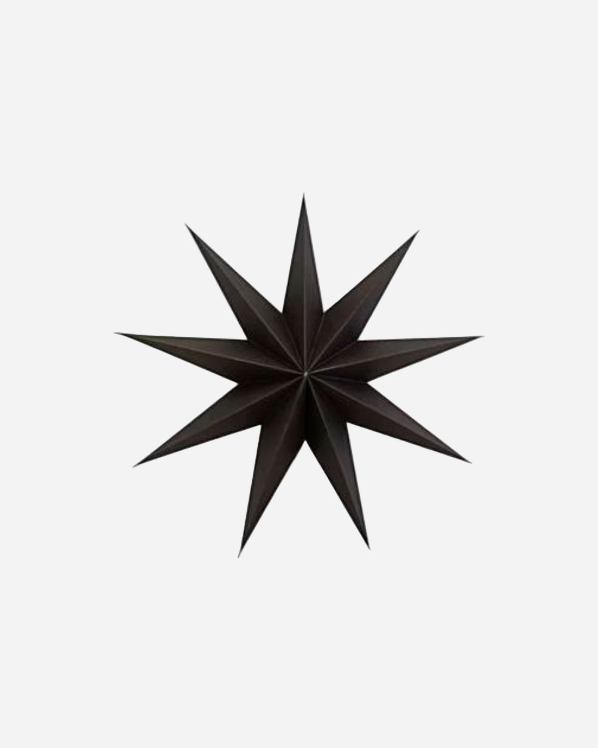 Dark brown star decoration on a white background