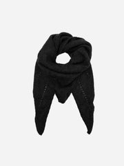 Black triangular scarf on a white background