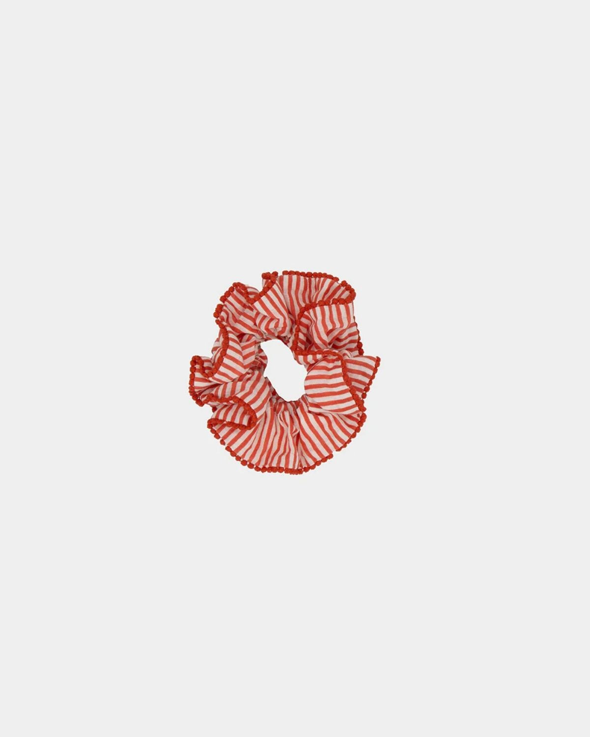 CHOUCHOU SCRUNCHIE RAYURES FINE ROUGE