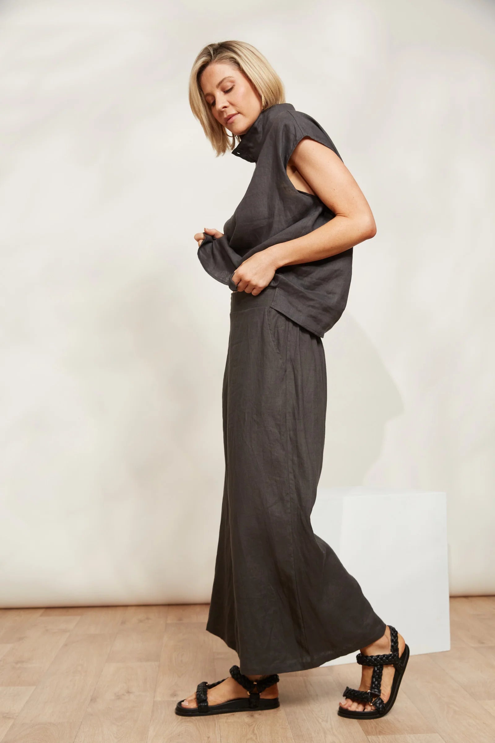HACYON CROP PANT OYSTER