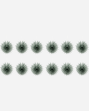 FOLD PAPER FAN GREEN 12PK