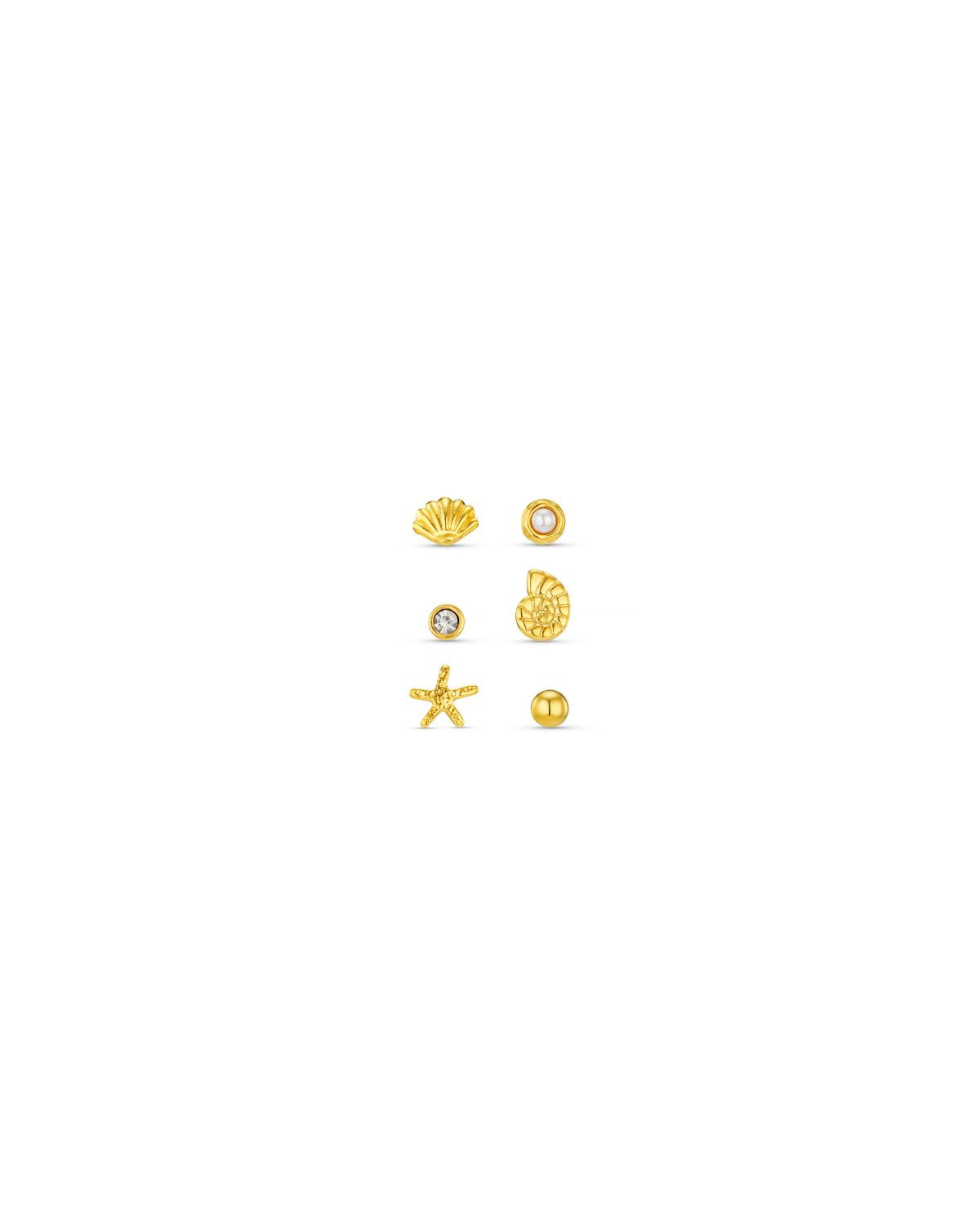 Mixed Charm Stud Ear Pack