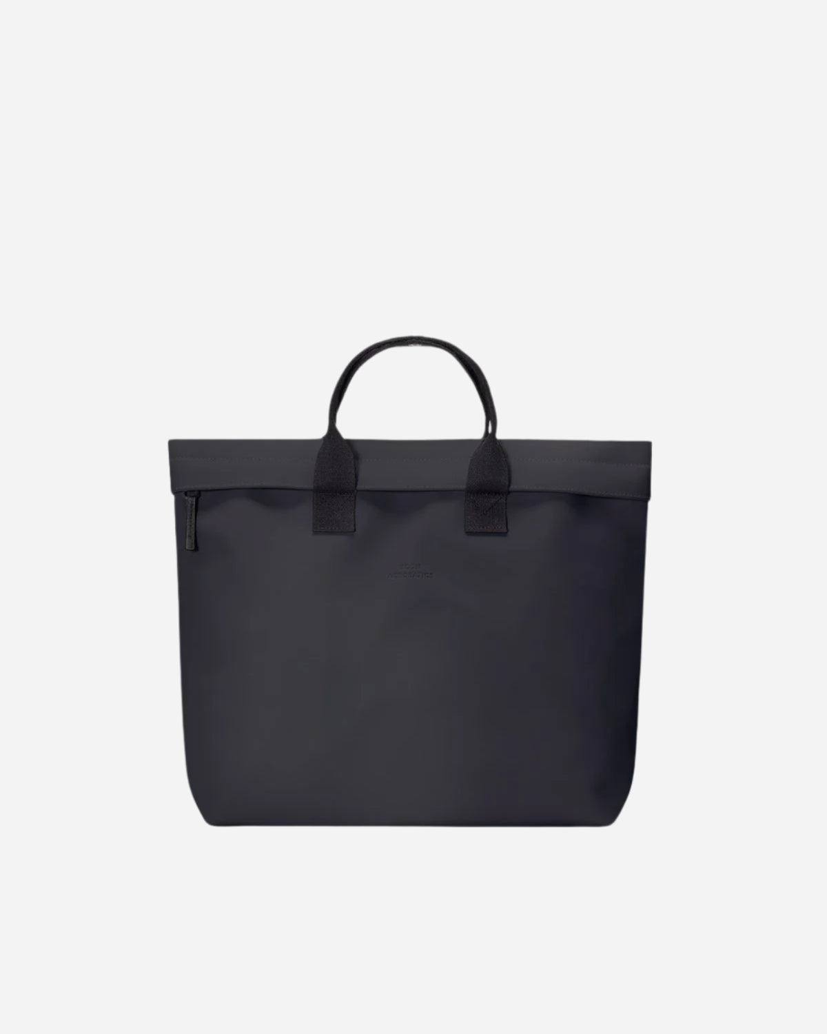 Black fold over backpack with carry handle