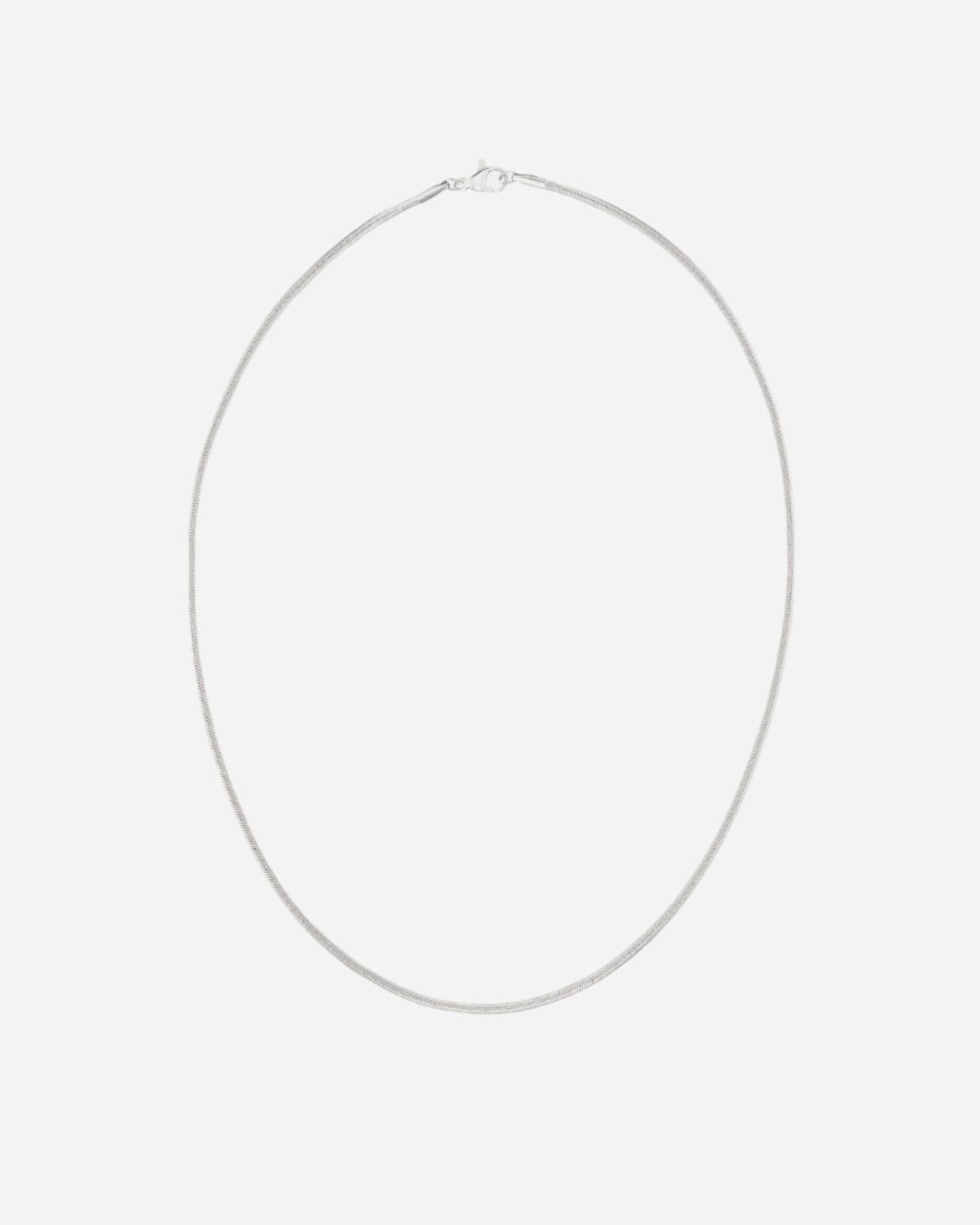 LUXE FLAT SNAKE CHAIN NECKLACE SILVER