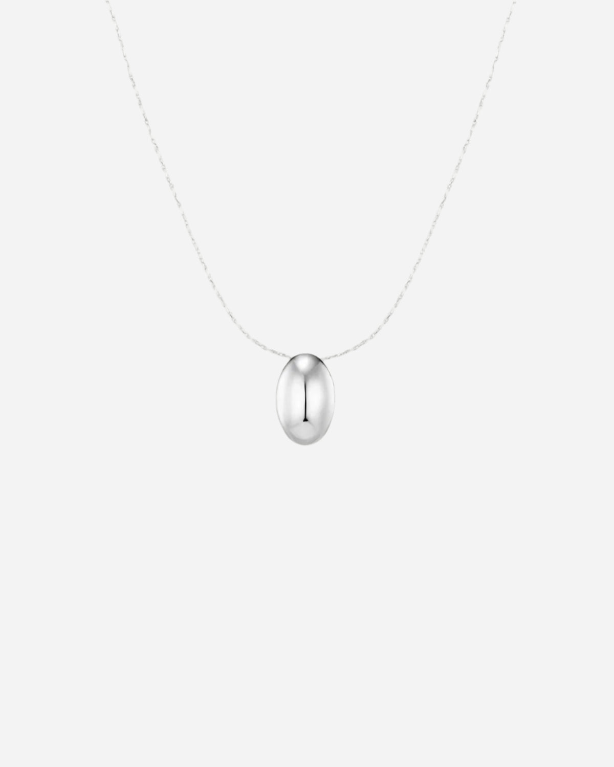 POLISHED DROP CHAIN NECKLACE SILVER