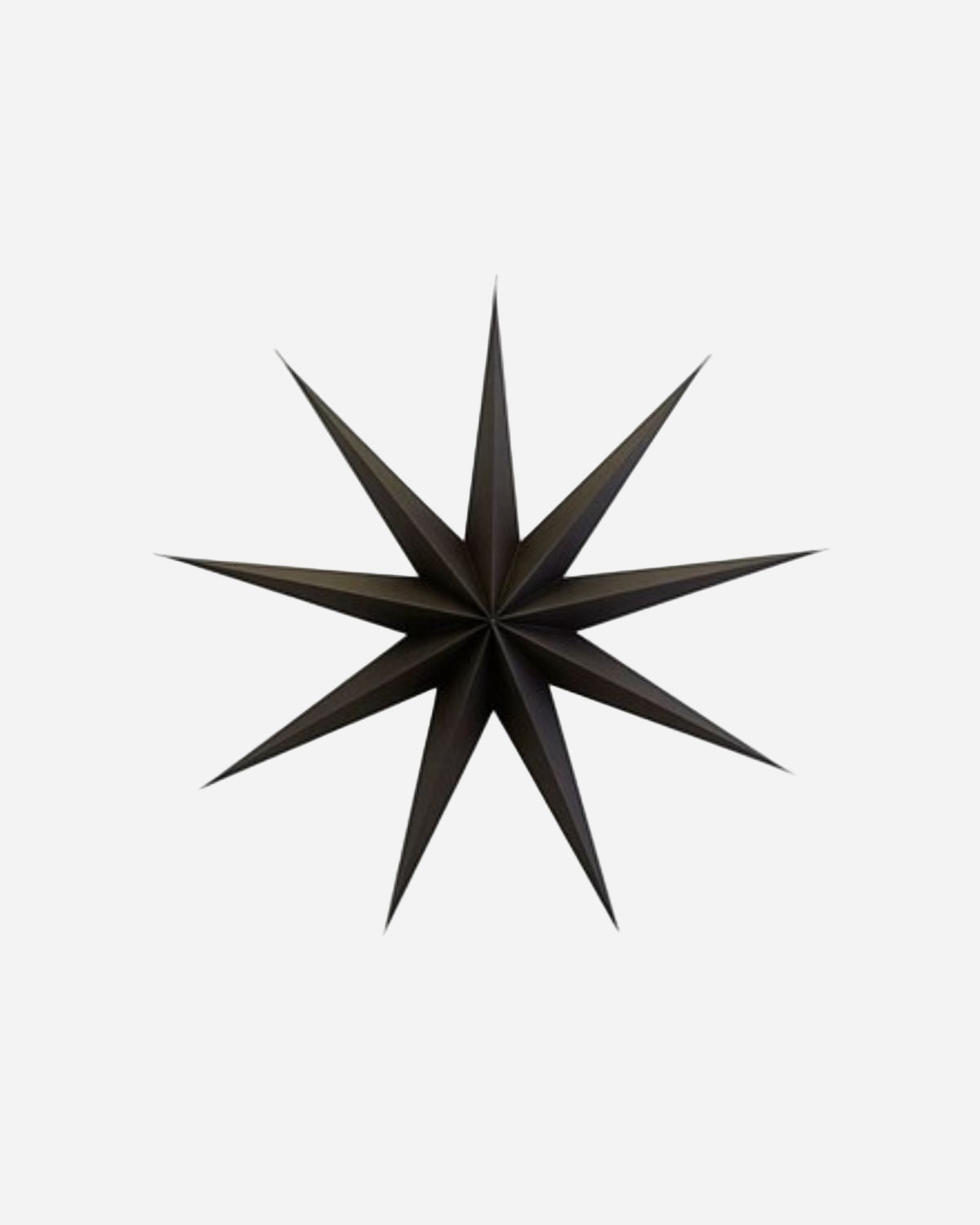 Brown star decoration object on a white background