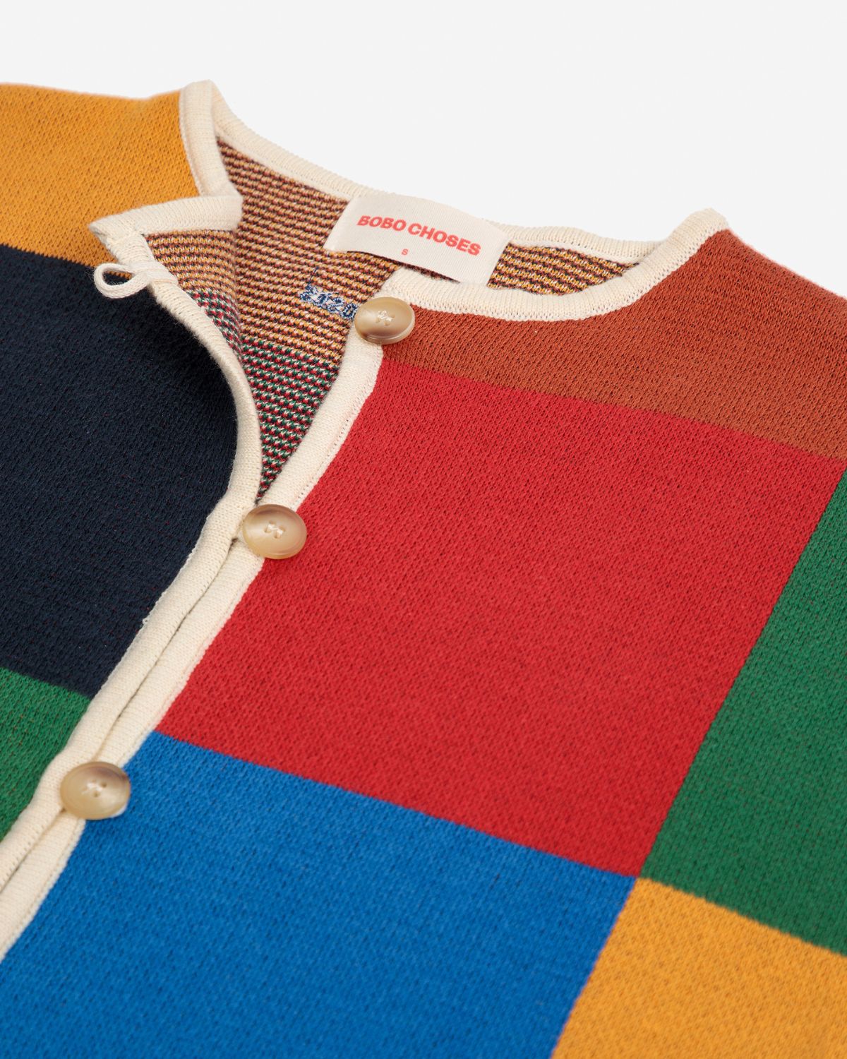 MULTICOLOUR CHECK CARDIGAN