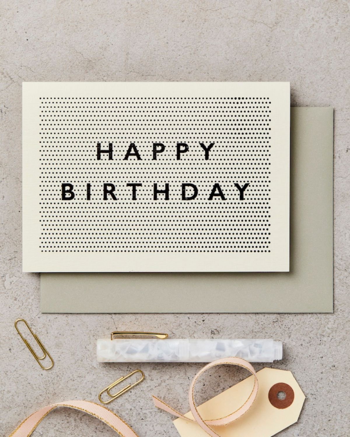 Black and White Happy Birthday Card