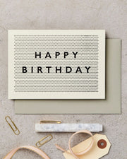 Black and White Happy Birthday Card