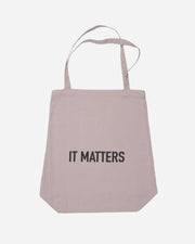 Tote bag with 'IT MATTERS' text