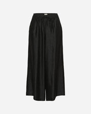 Black wide-leg pants on a white background