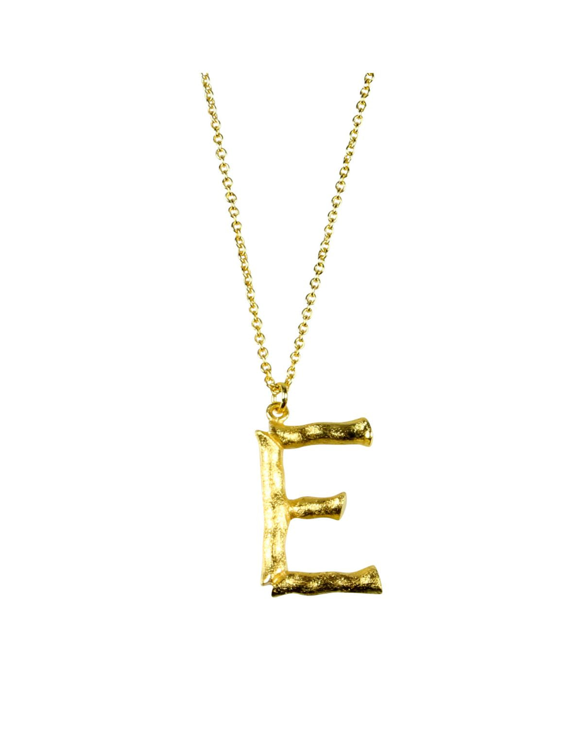 BAMBOO LETTER NECKLACE