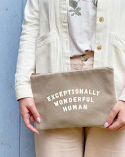 ZIP POUCH EXCEPTIONALLY WONDERFUL HUMAN STONE