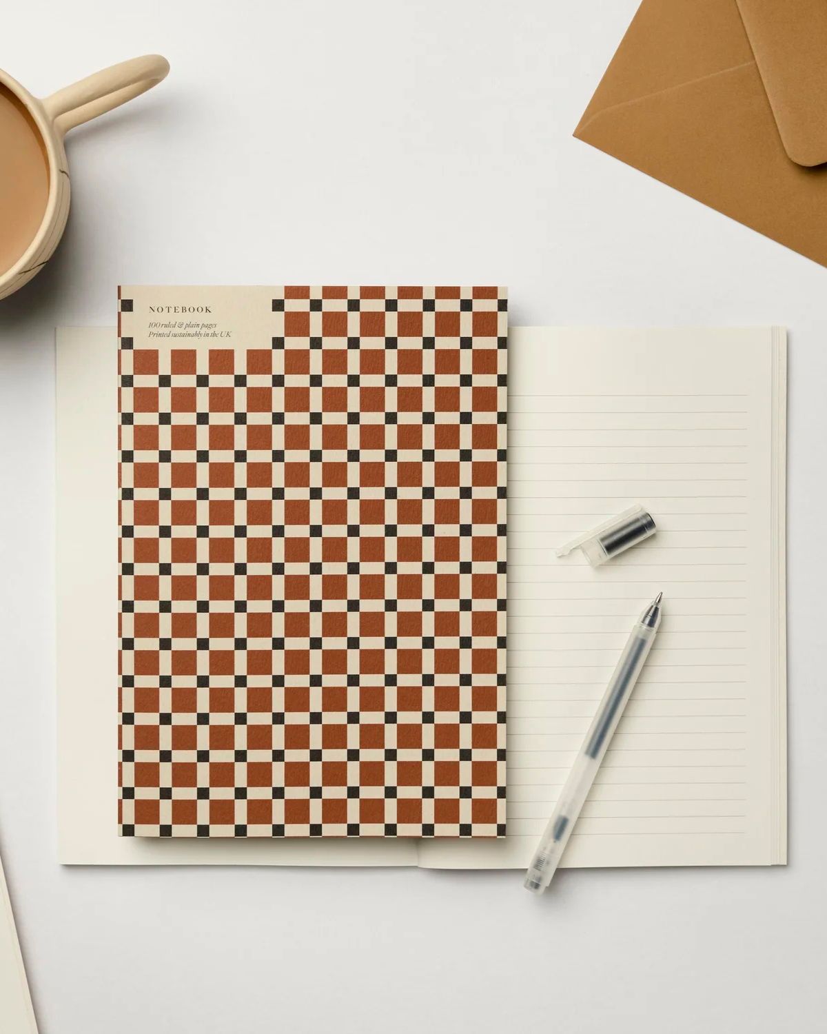 A5 CINNAMON BRUGGE TILE NOTEBOOK