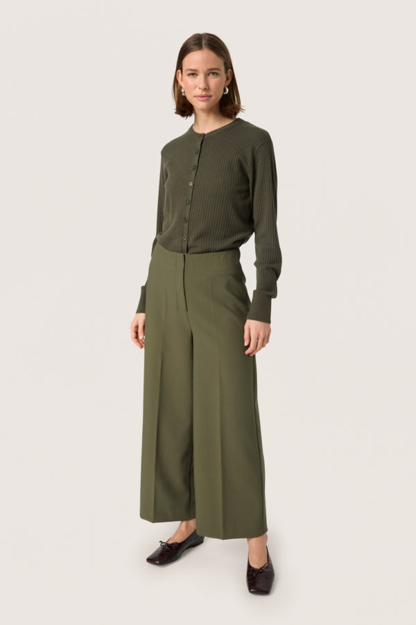 CORINNE WIDE CROPPED PANTS GRAPE LEAF