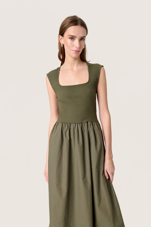 SIMONE PHOEBE DRESS GRAPE LEAF
