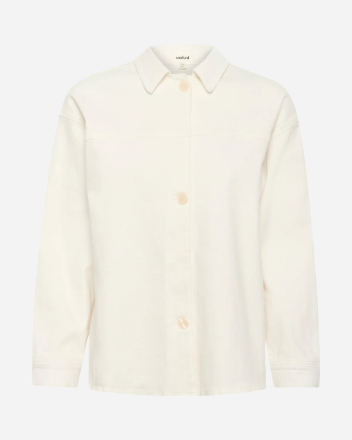 Off white denim shirt/jacket with 3 buttons