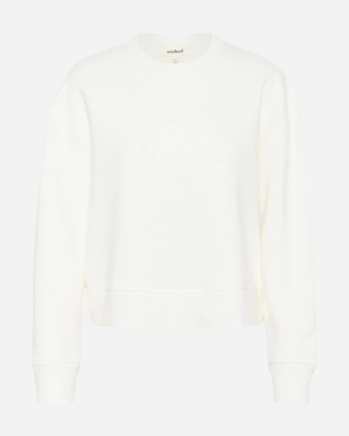 White sweatshirt with round collar 