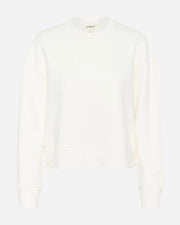 White sweatshirt with round collar 