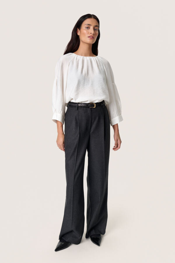 MALODI PANTS GREY MELANGE PINSTRIPE