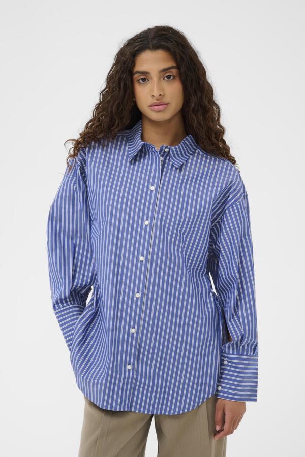 CALKEN SHIRT NOUVEAN NAVY STRIPE
