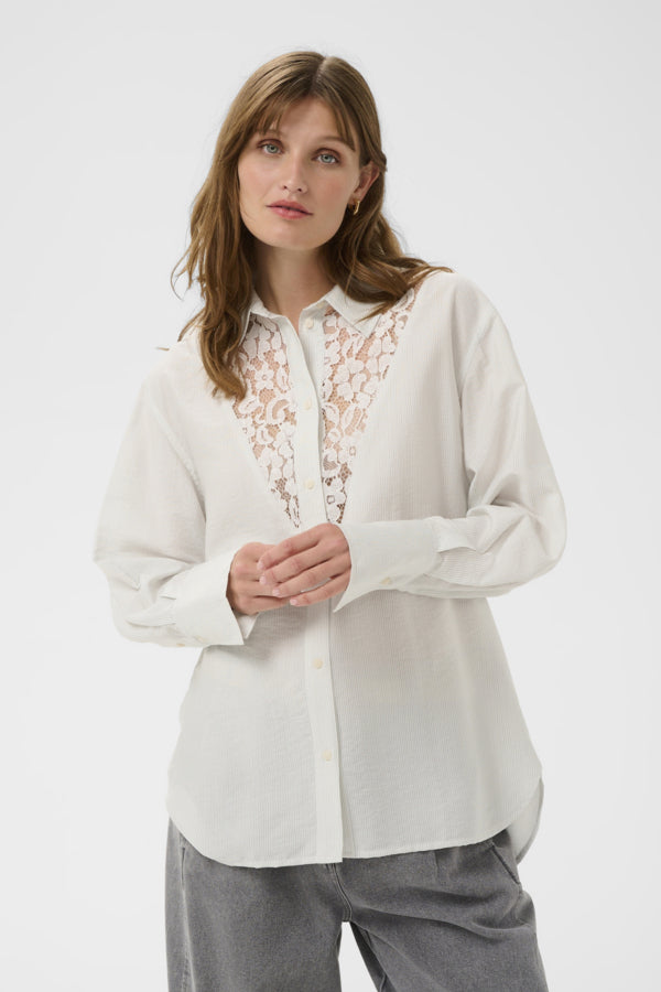 ALESSIA SHIRT WHITE WITH INDIA INK