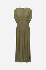 Green dress on a white background